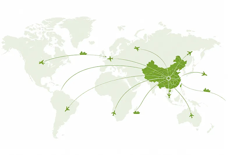 Henan China as manufacturing hub distributing instant noodles to global markets
