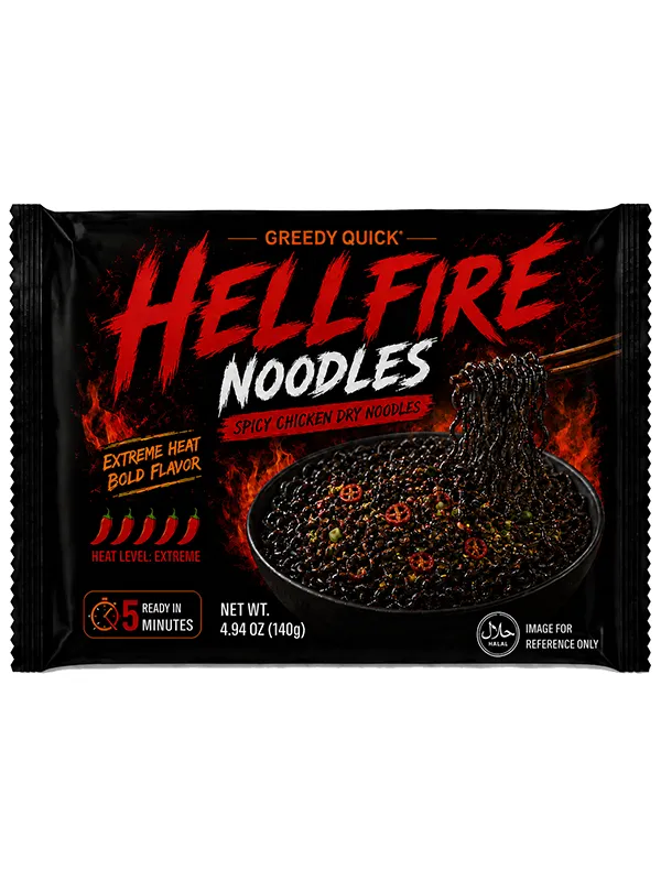 hellfire noodles-bag noodles