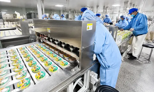 Instant noodle production and processing line